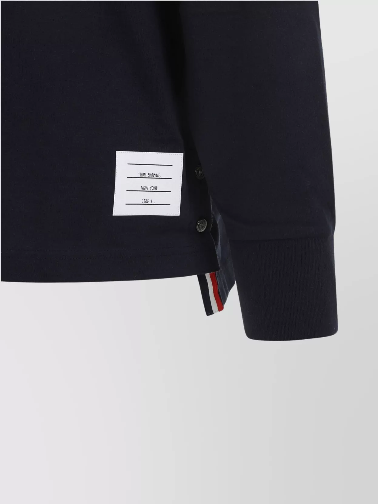 Thom Browne Crew Neck T-Shirt Ribbed Cuffs