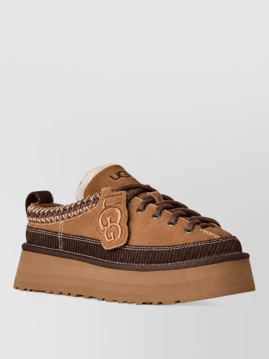 Ugg leather lace-up low-top sneakers