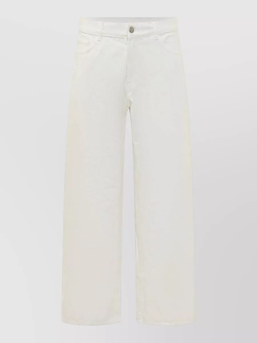 Palm Angels logo-print denim straight-leg jeans