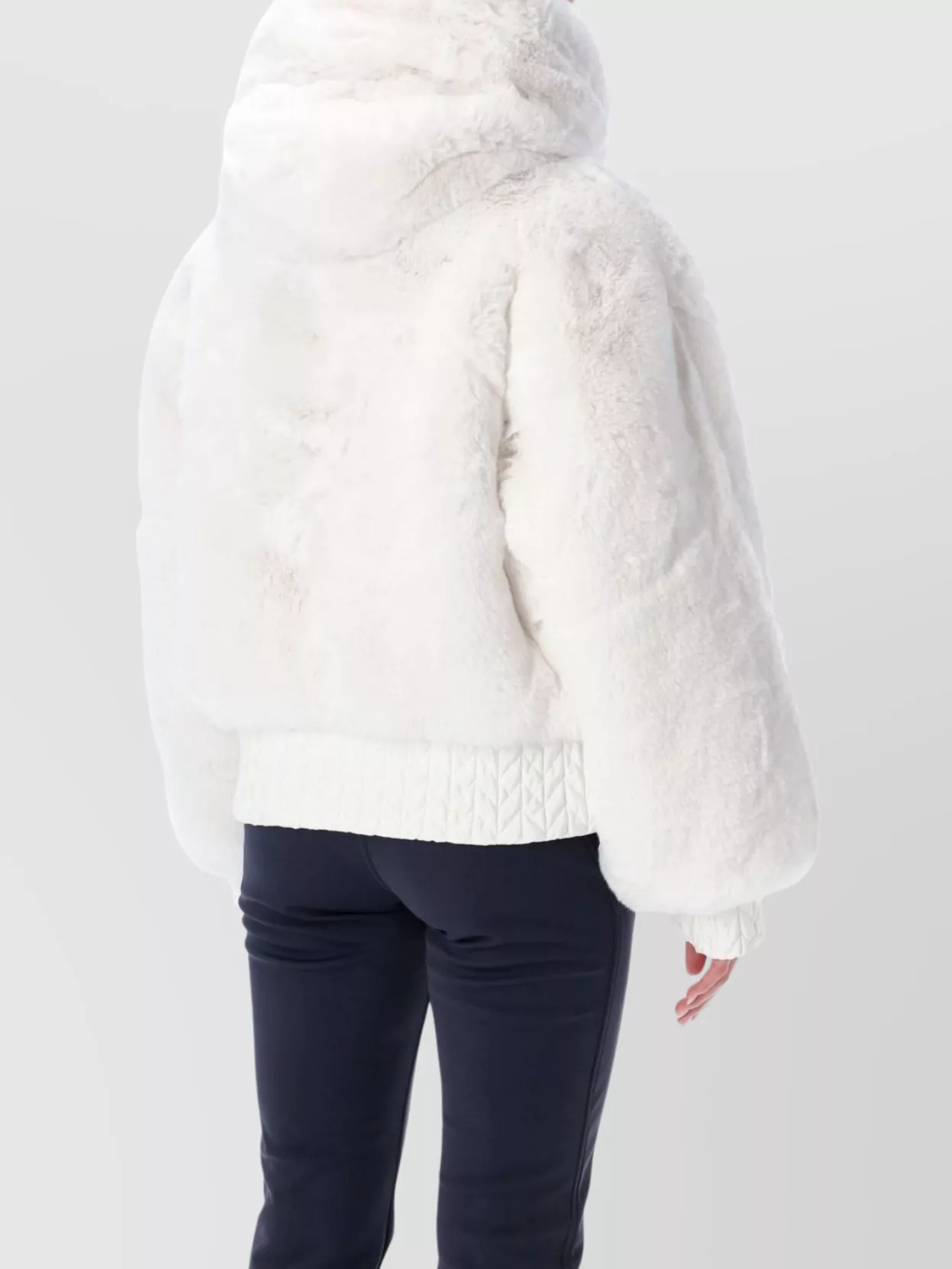 Goldbergh Indira Reversible Faux Fur Ski Jacket In White