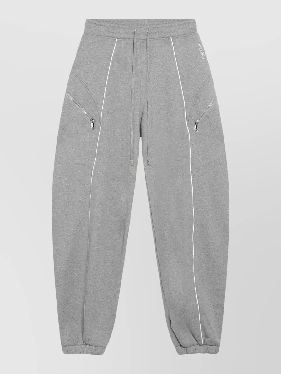The Attico Cotton Logo Print Straight-Leg Joggers