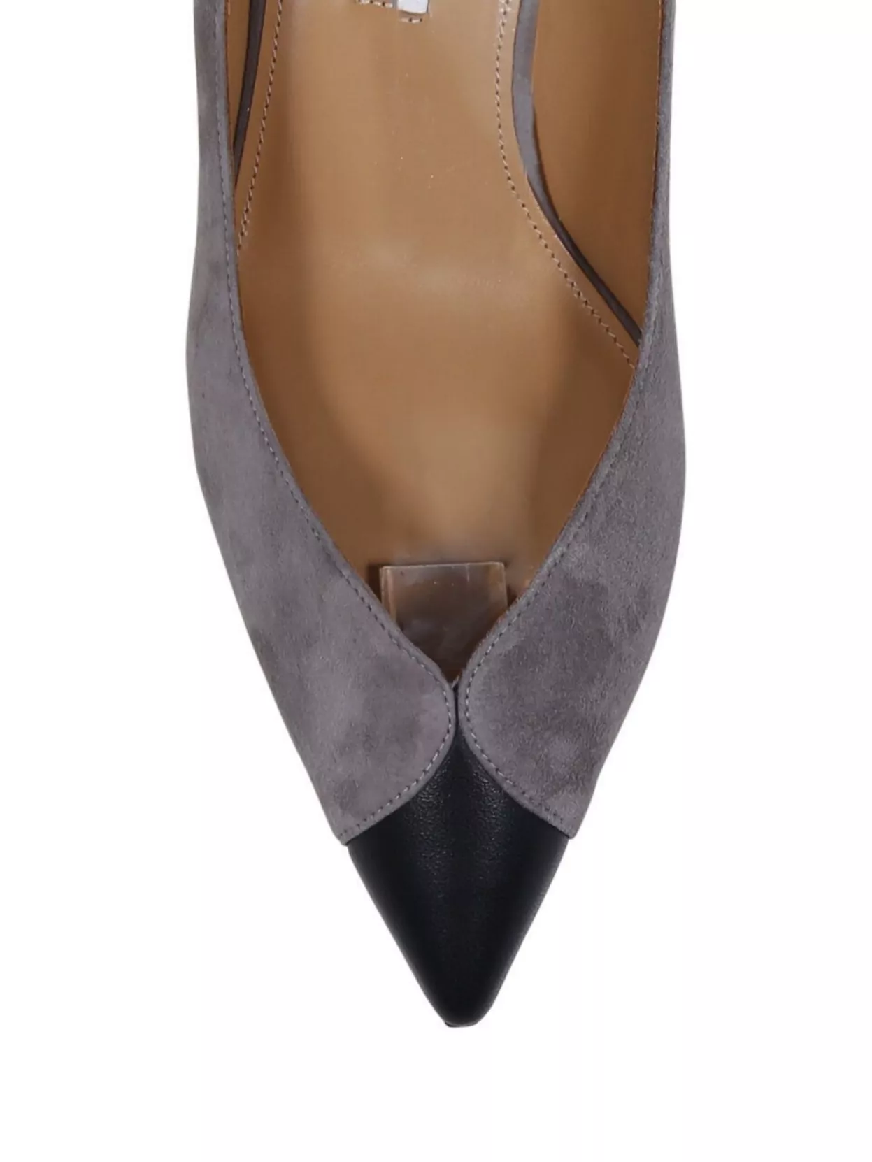 Aquazzura Kitten Heel Pointed Toe Two-Tone Pumps