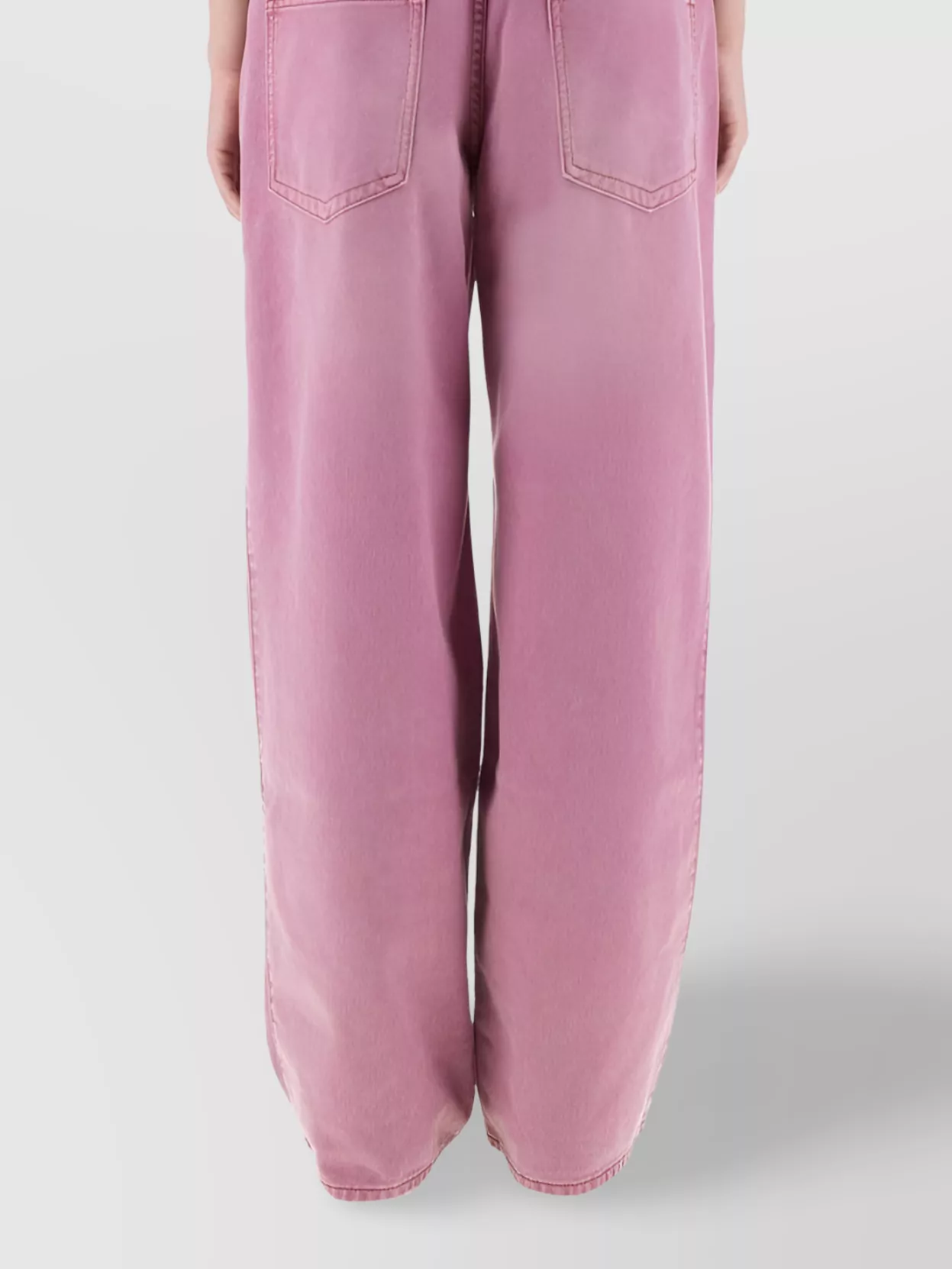 Isabel Marant Wide-Leg Trousers With Belt Loops And Contrast Stitching