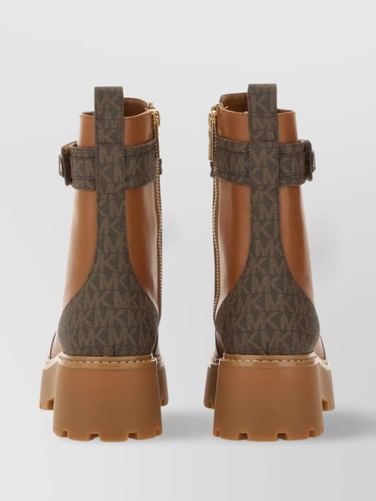 Michael Kors Chunky Sole Ankle Boots With Contrast Panel