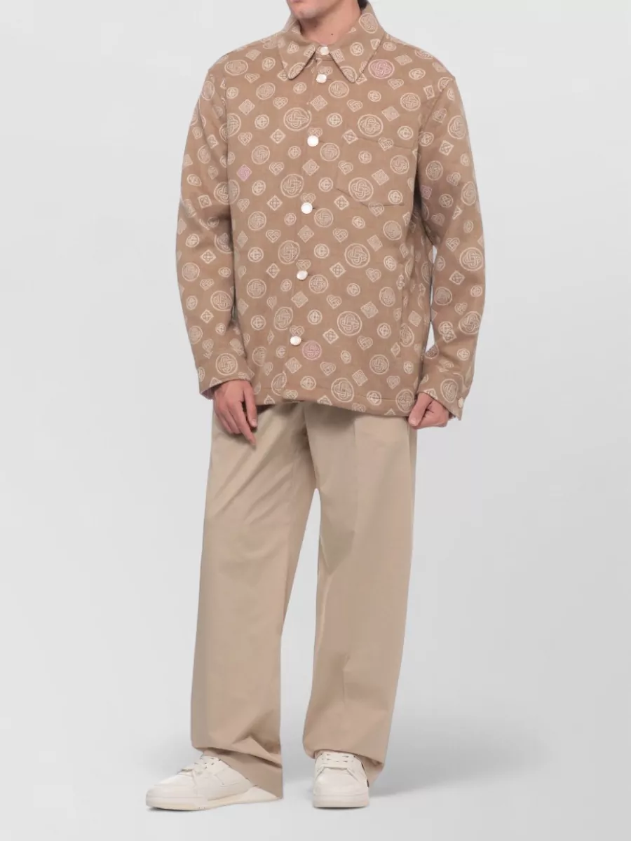 Casablanca Wool Monogram Shirt Jacket