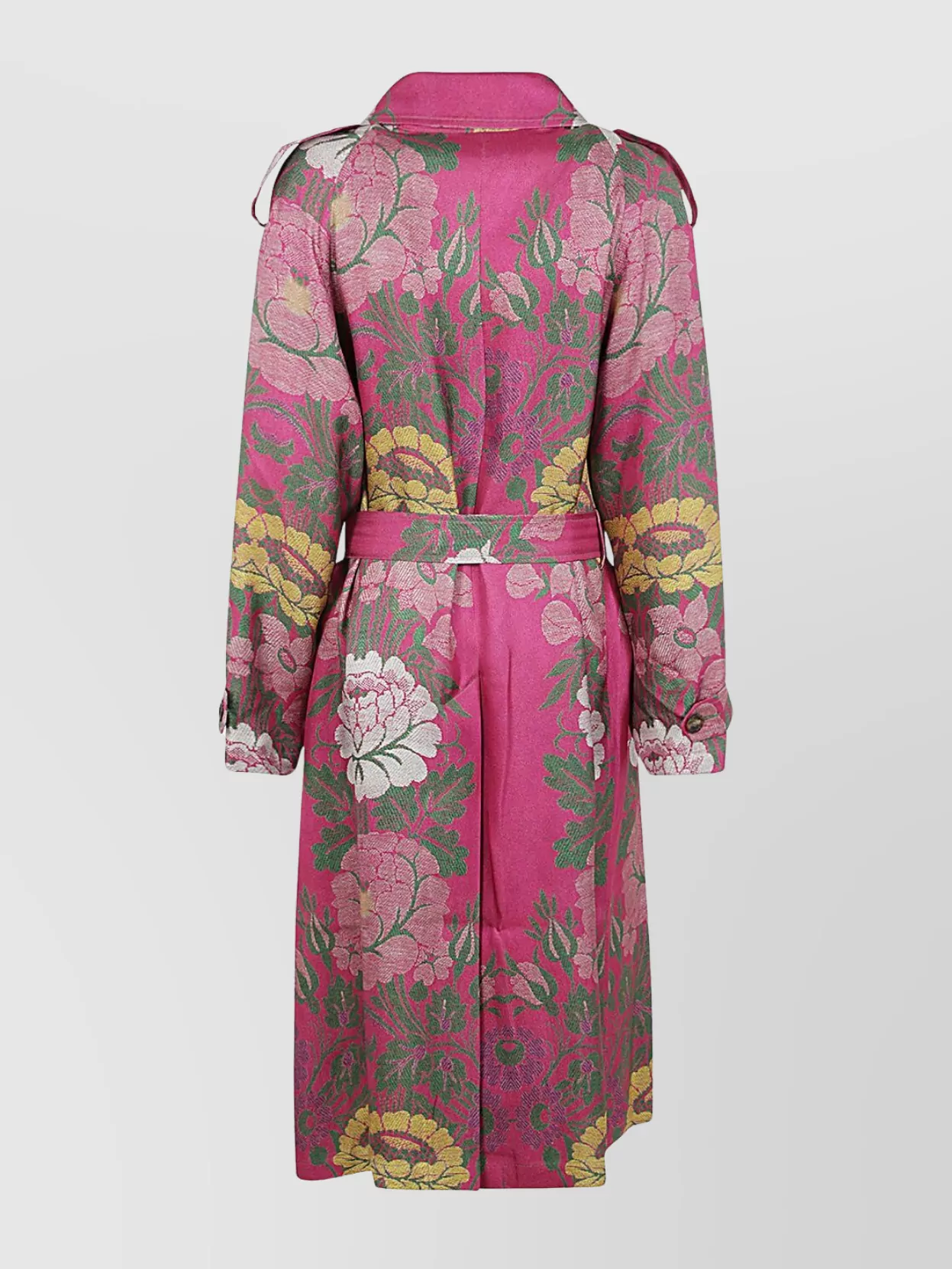 Pierre Louise Mascia Floral Print Double Breasted Coat