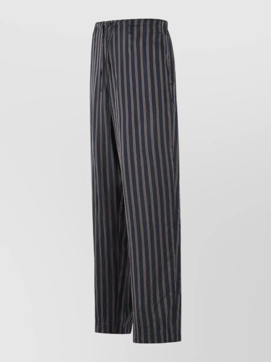 Dries Van Noten Penny Cupro Trousers Striped Design Pockets