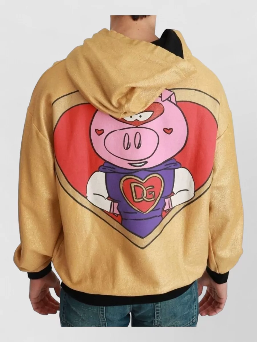 Dolce&Gabbana Printed Cotton Hooded Jacket