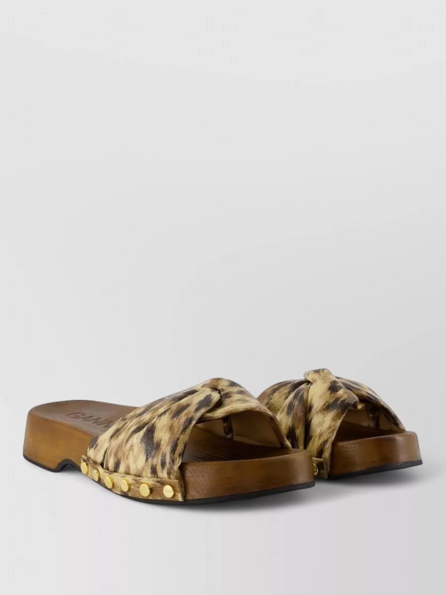 Ganni printed mules