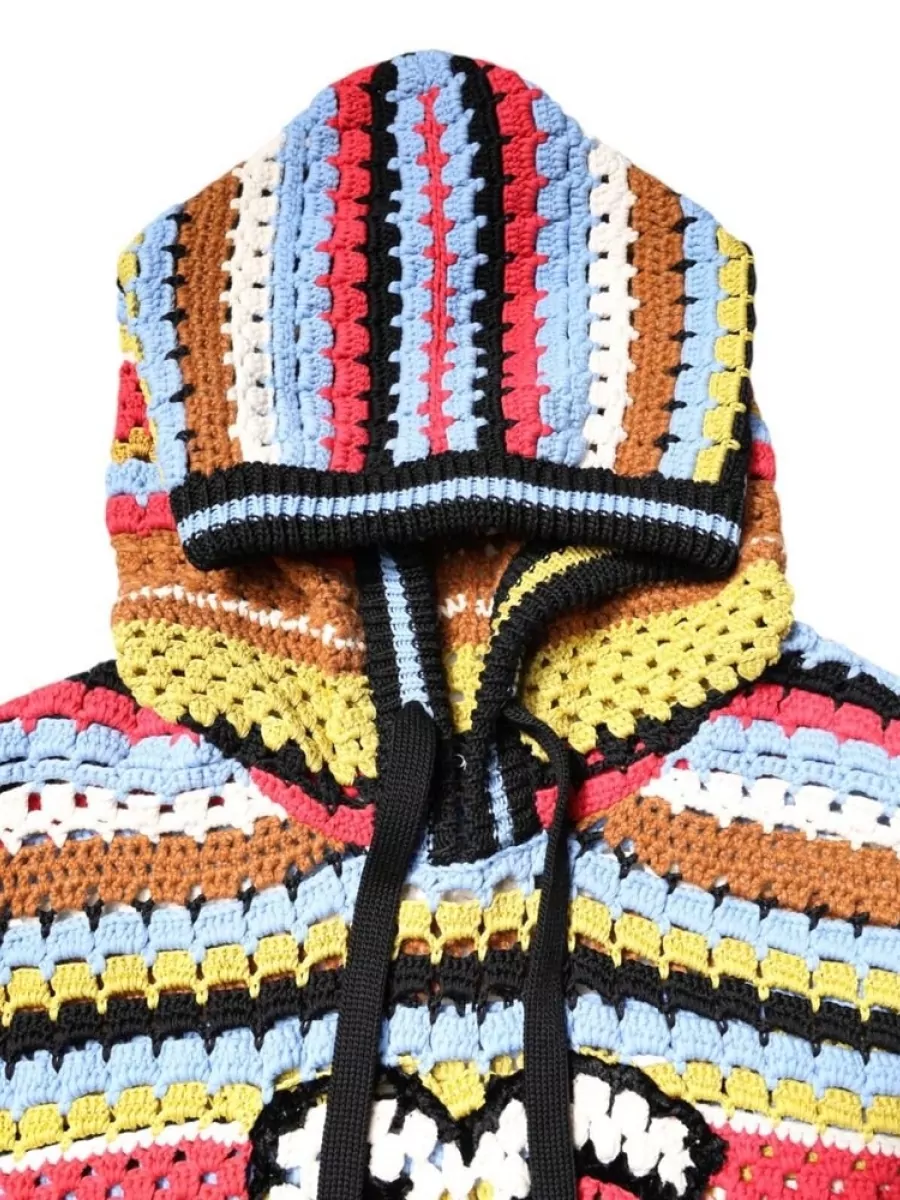Dolce&Gabbana Cashmere Crochet-Knit Hooded Sweater