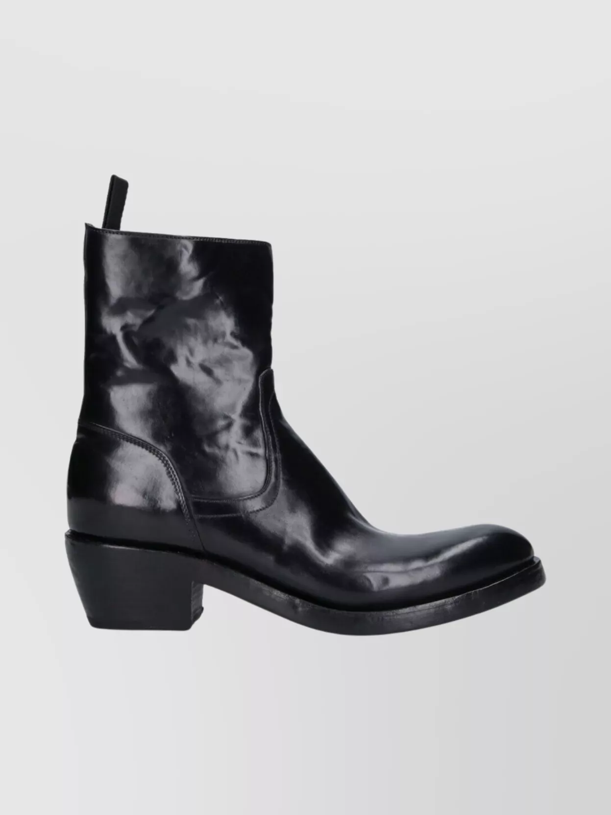 Premiata Stylish Block Heel Ankle Boots With Pull Tab