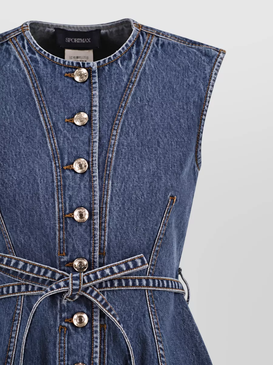Sportmax Denim Sleeveless Top