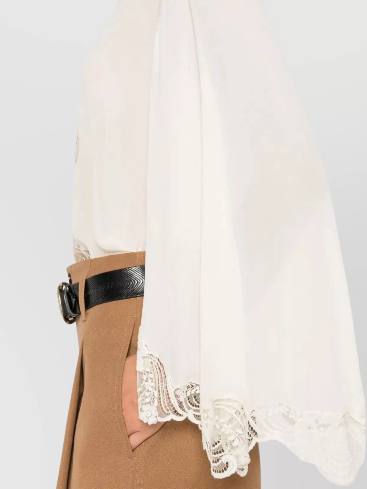 Chloé Silk Georgette And Lace Blouse
