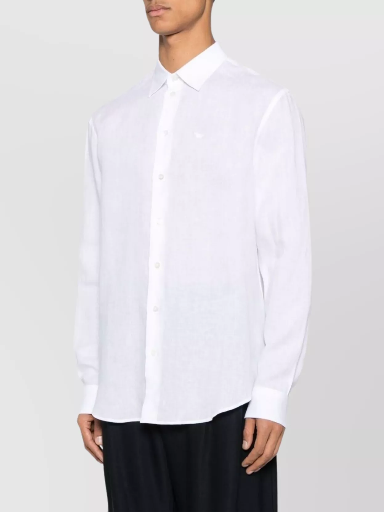 Emporio Armani Shirt Linen Collar Button-Down