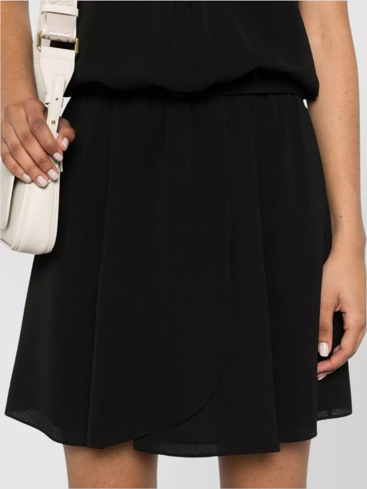 Emporio Armani Cotton Crepe Short Dress