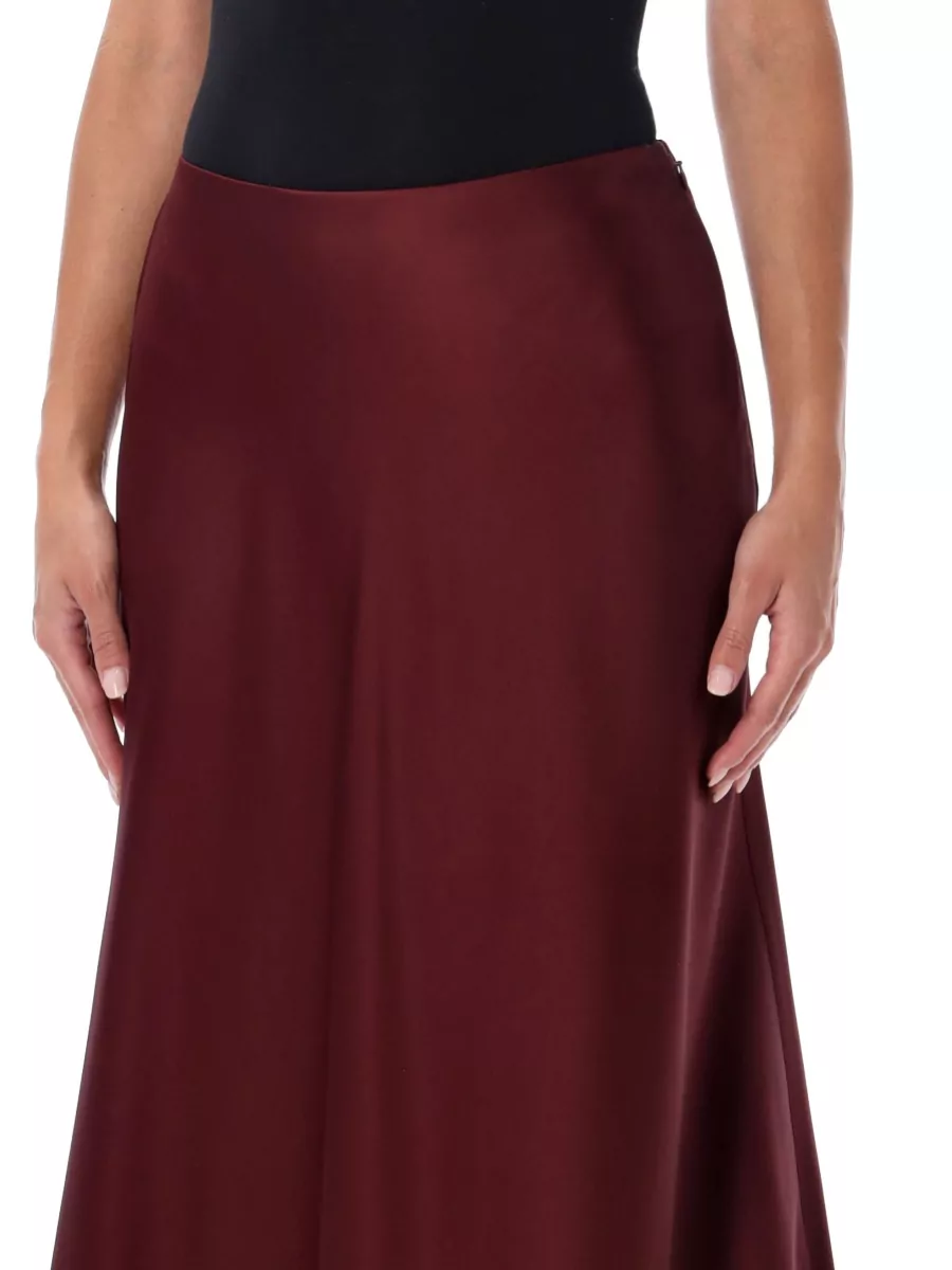 Ralph Lauren Acetate Maxi Flared Skirt