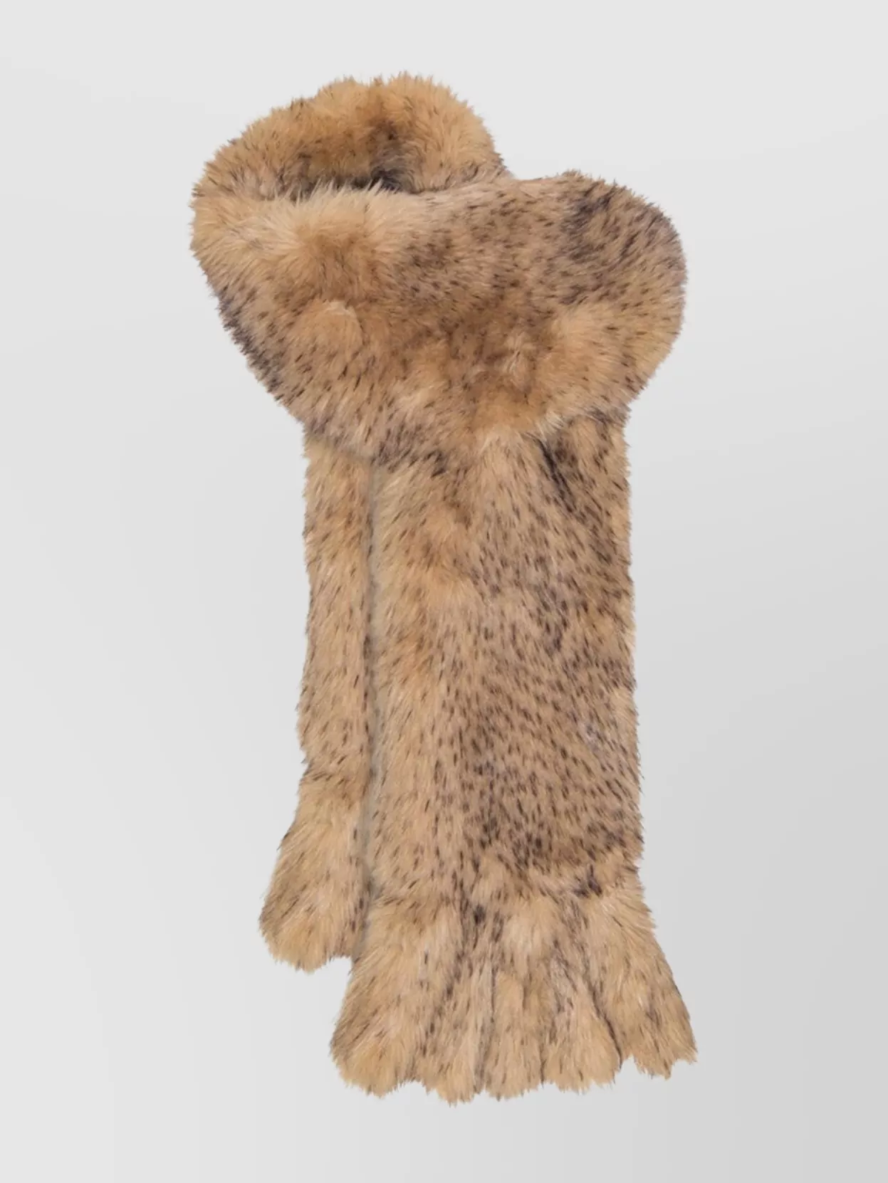 Rotate Animal Print Faux Fur Long Scarf