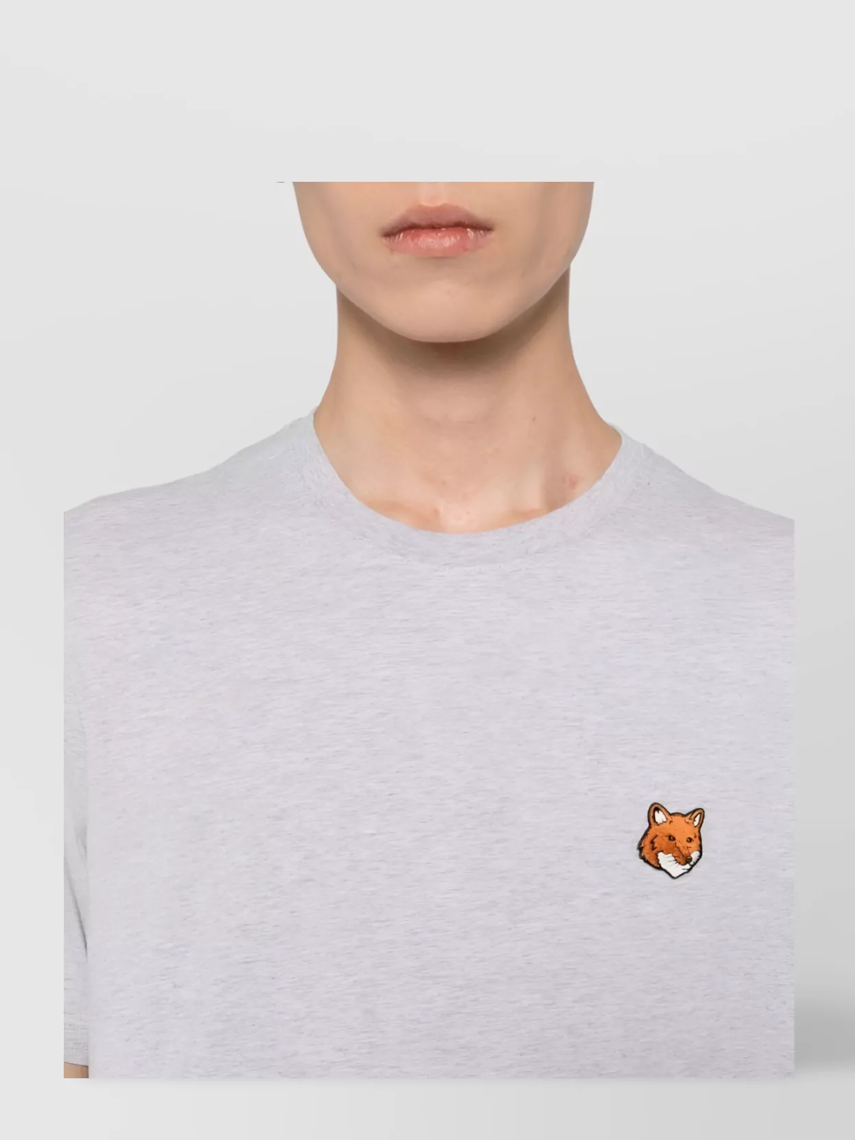 Maison Kitsuné Cotton T-Shirt With Fox Head Design