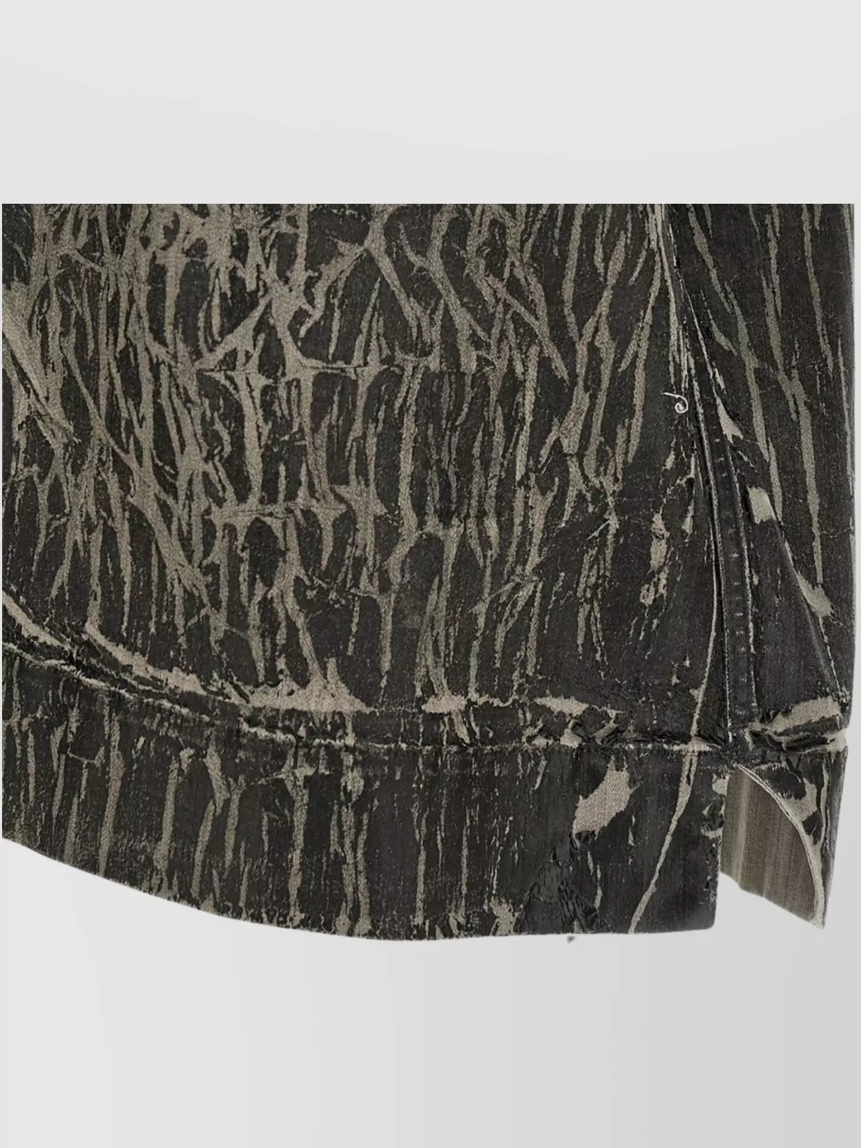 Rick Owens Drkshdw Magnum Tommy Crackle-effect Shirt In Gray