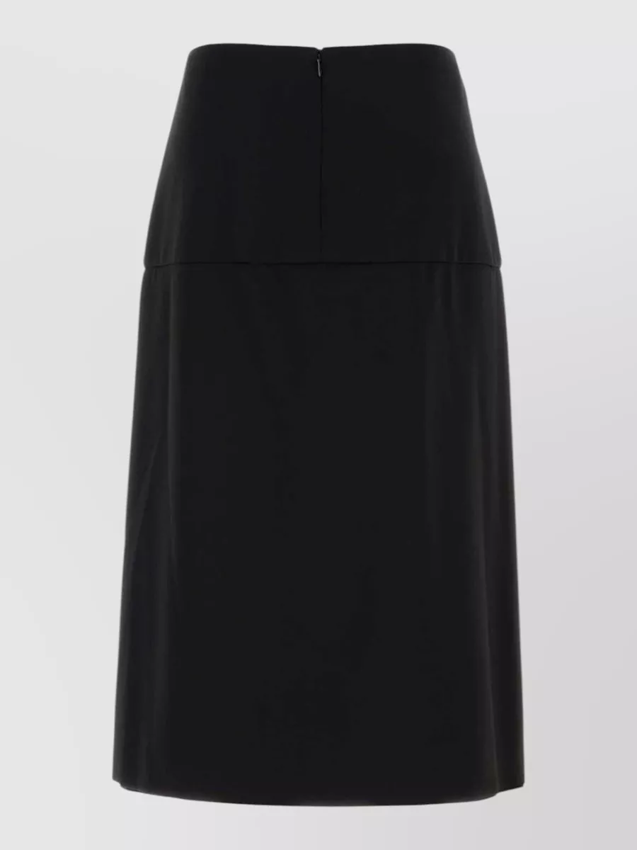 Jil Sander virgin wool straight skirt