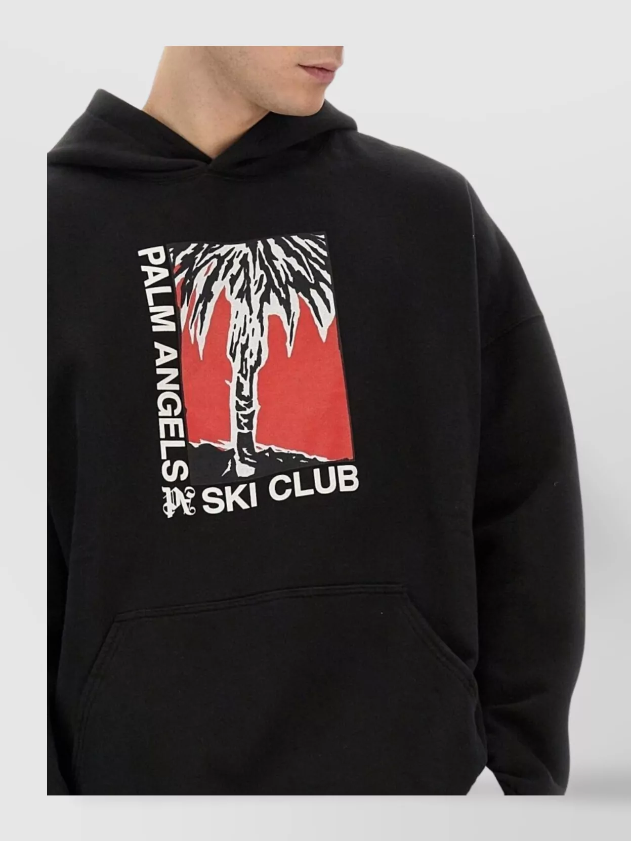 Palm Angels Ski Club Print Hooded Sweatshirt