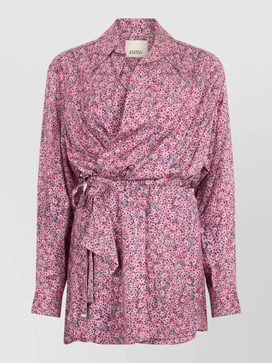 Isabel Marant silk floral-print long-sleeve blouse