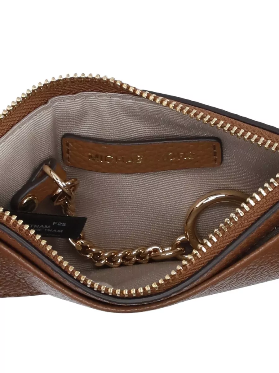 Michael Michael Kors Pebbled Leather Wallet And Key Ring