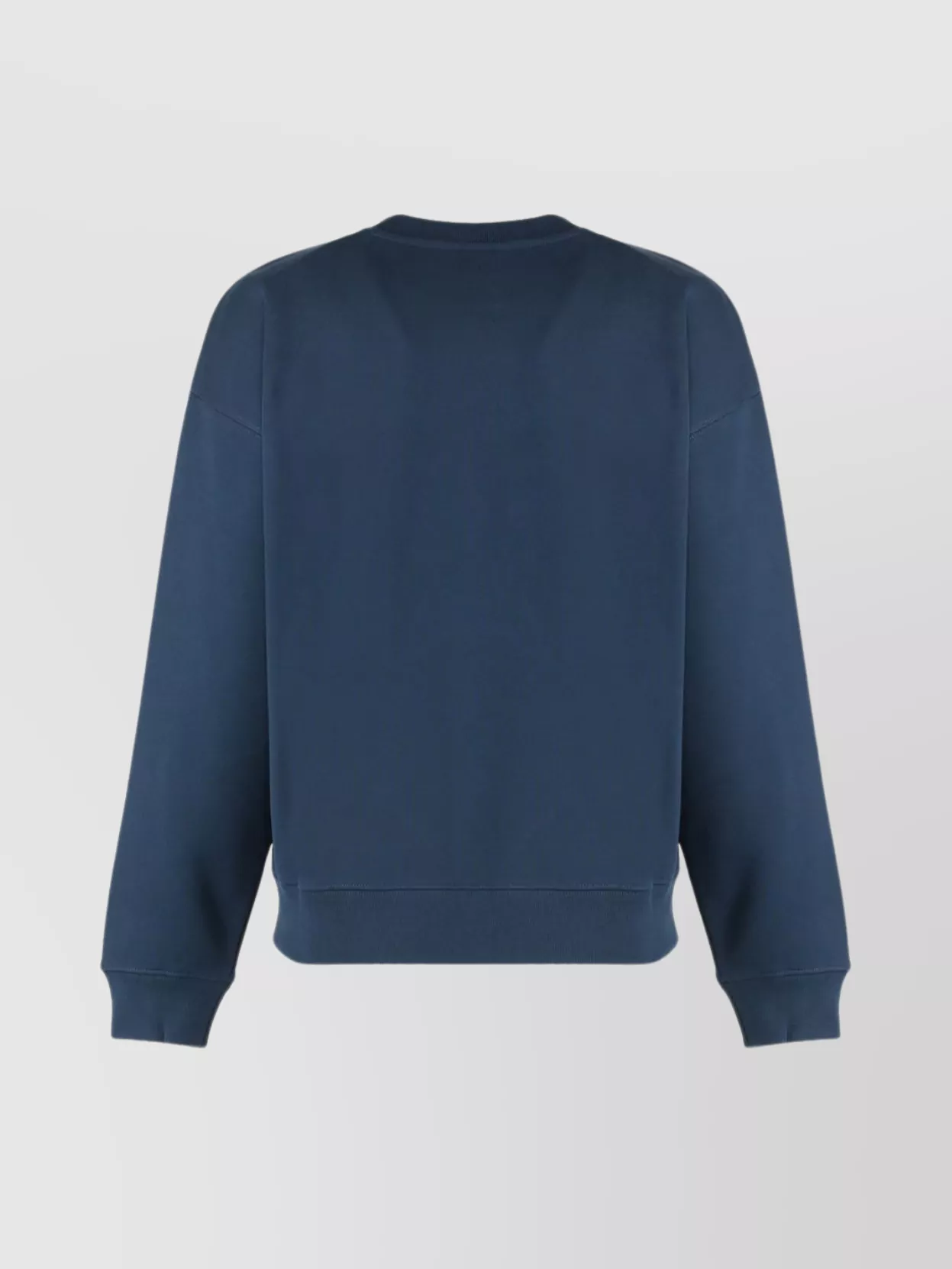 Maison Kitsuné Graphic Print Crew Neck Cotton Sweatshirt In Blue