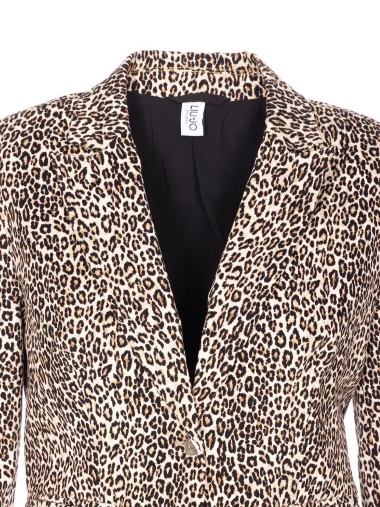 Liu Jo Animal Print Button Detail Jacket