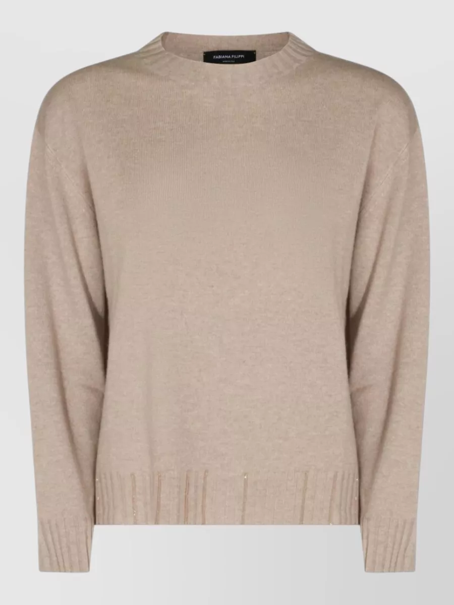 Fabiana Filippi Wool silk cashmere crewneck sweatshirt