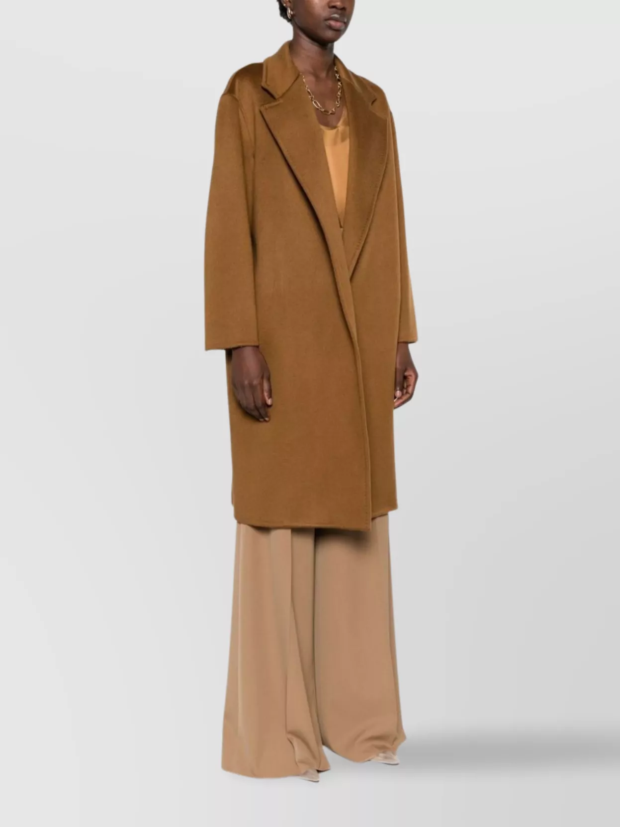 Max Mara Belted Waist Camel Coat With Detachable Belt