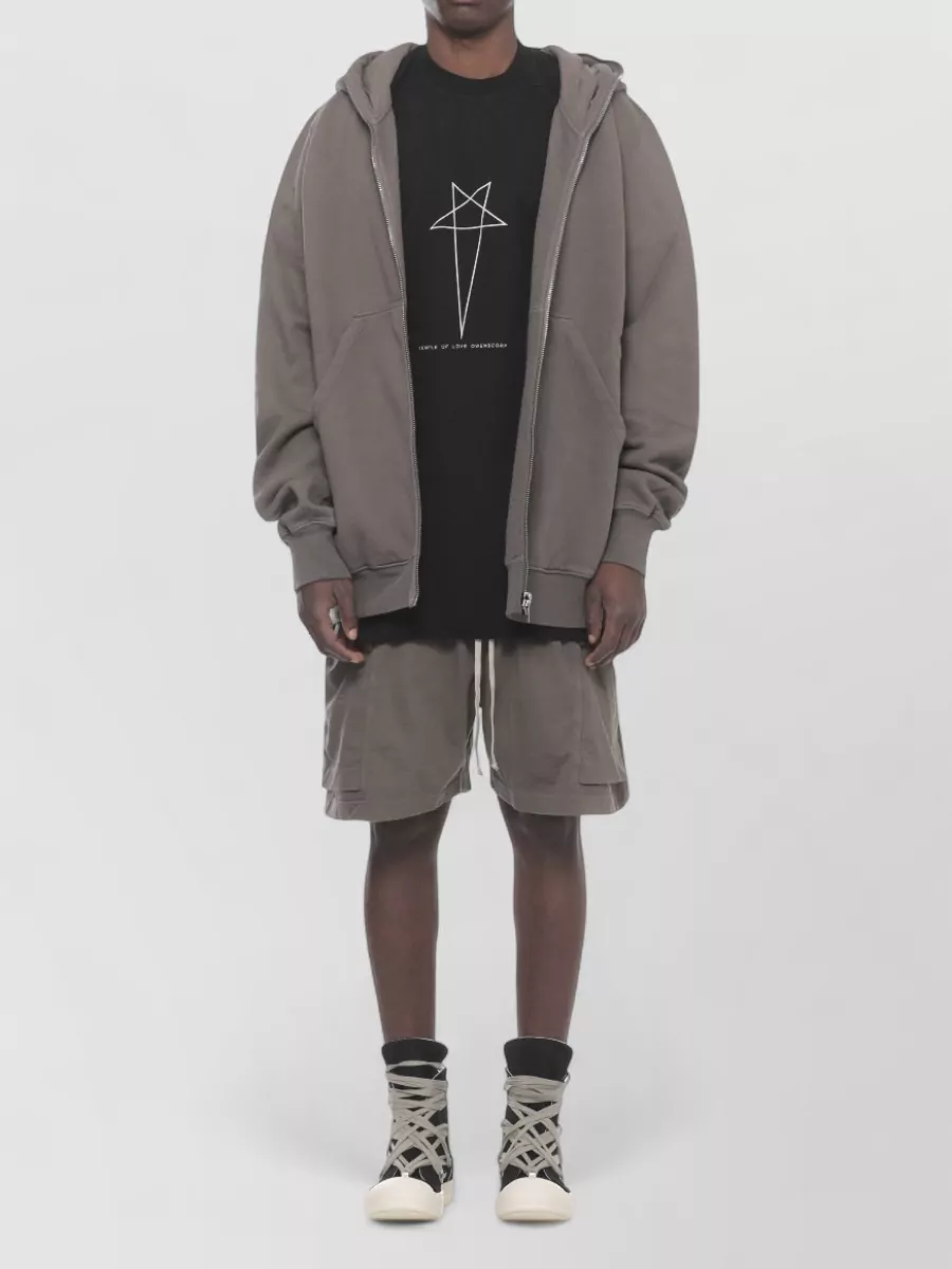 Rick Owens Drkshdw Cotton Cargo Bermuda Shorts