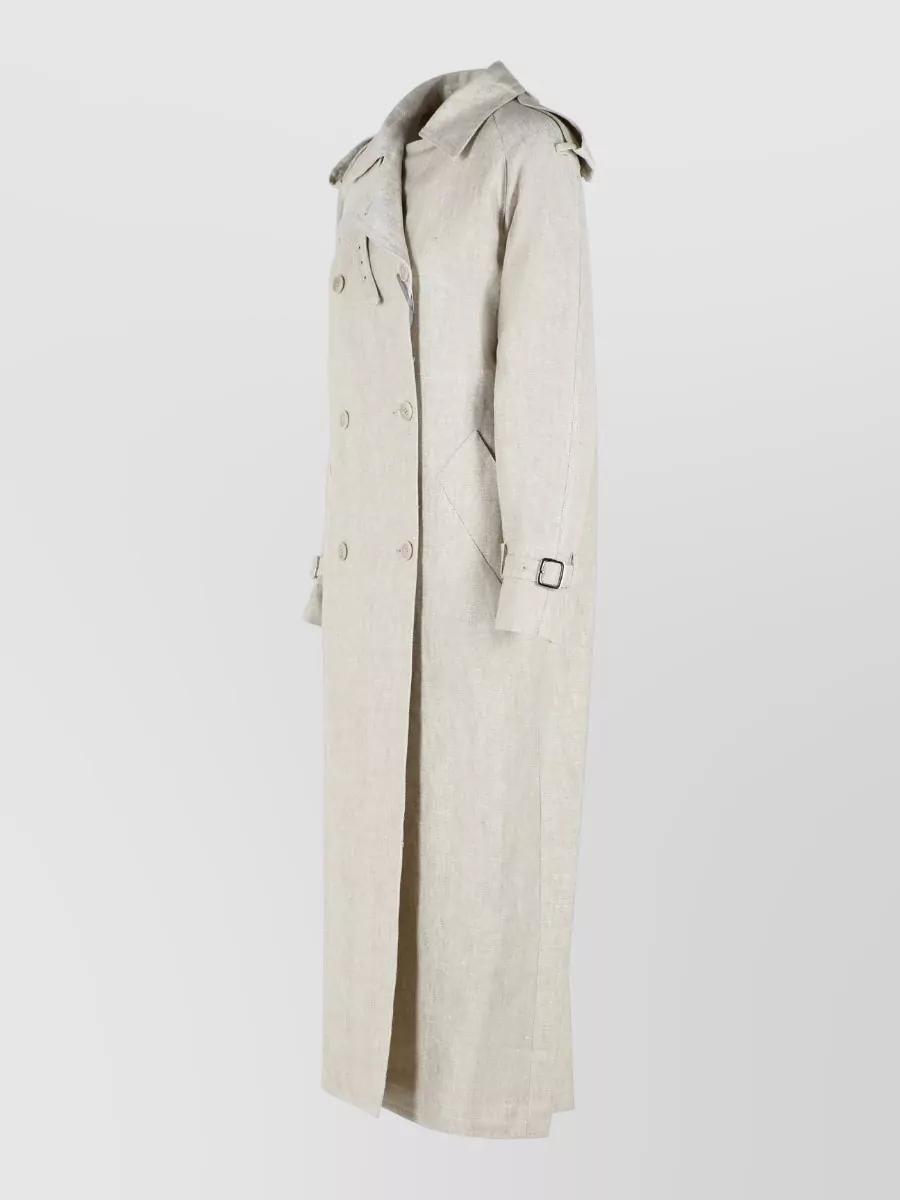 Max Mara Linen Double-Breasted Fitted Jacket