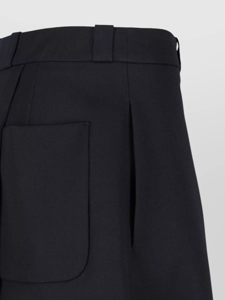 Our Legacy Virgin Wool Asymmetric Pleated Midi Skirt