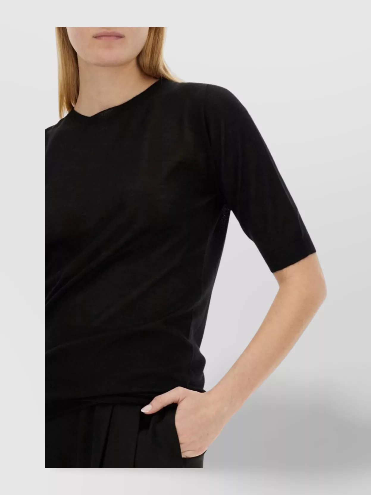 Fabiana Filippi Cashmere Sweater Lightweight Short Sleeves