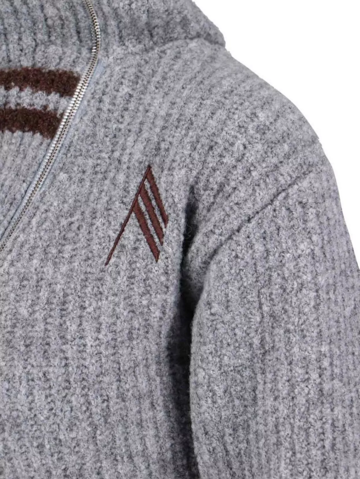 The Attico Striped Knitwear With High Collar And Long Sleeves