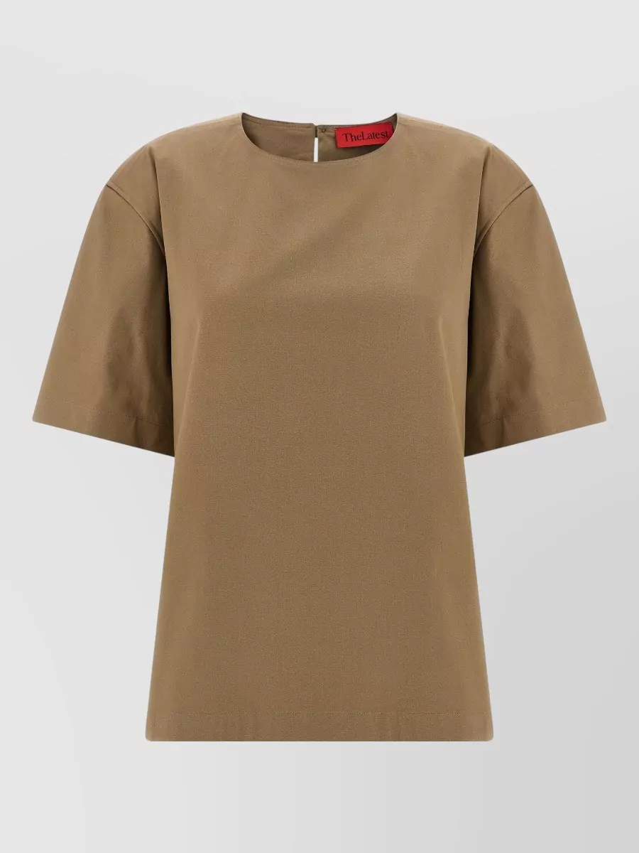 Thelatest Cotton short-sleeve crewneck t-shirt