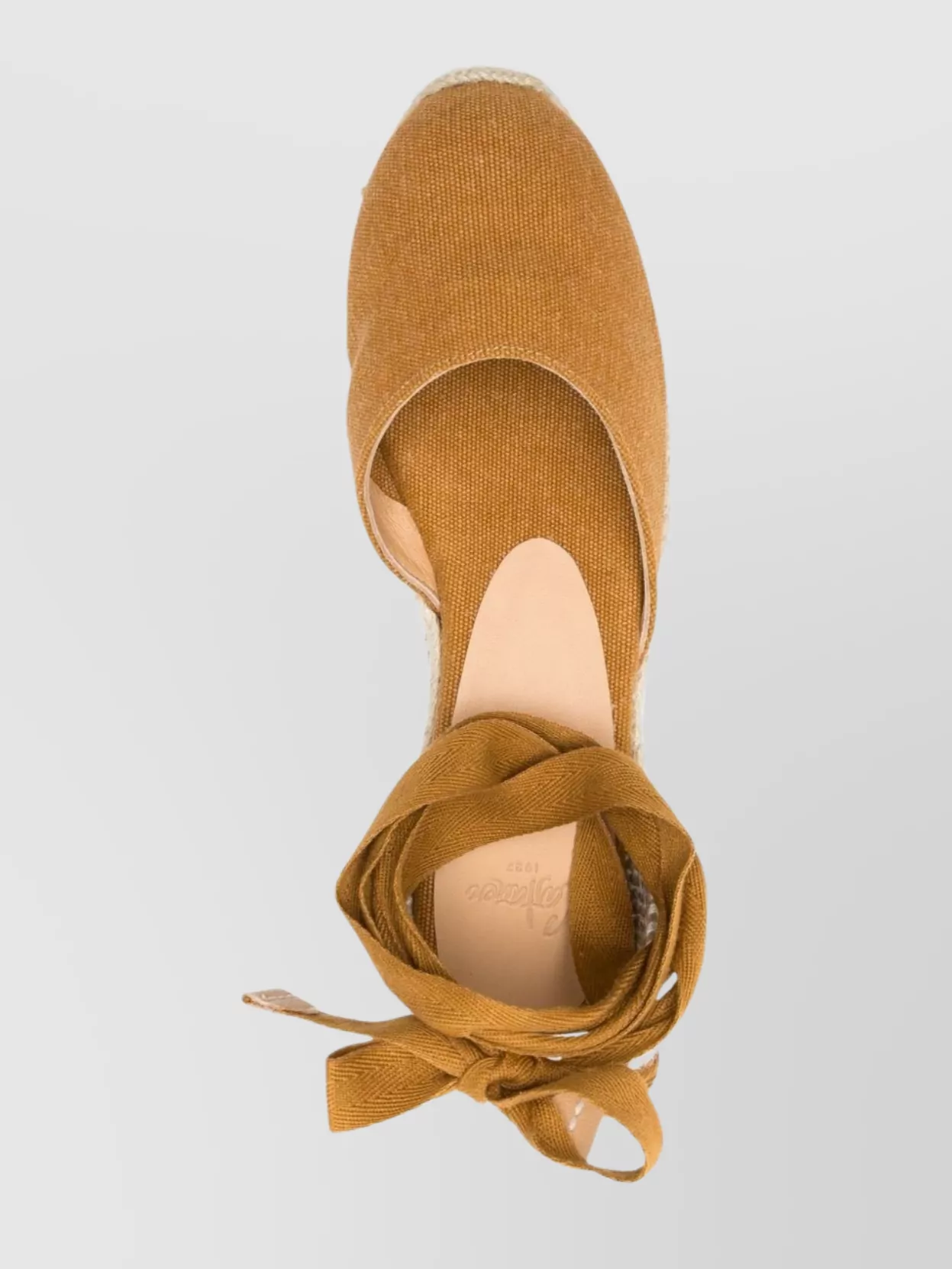 Castaã±er Textured Fabric Closed Toe Espadrille Wedge