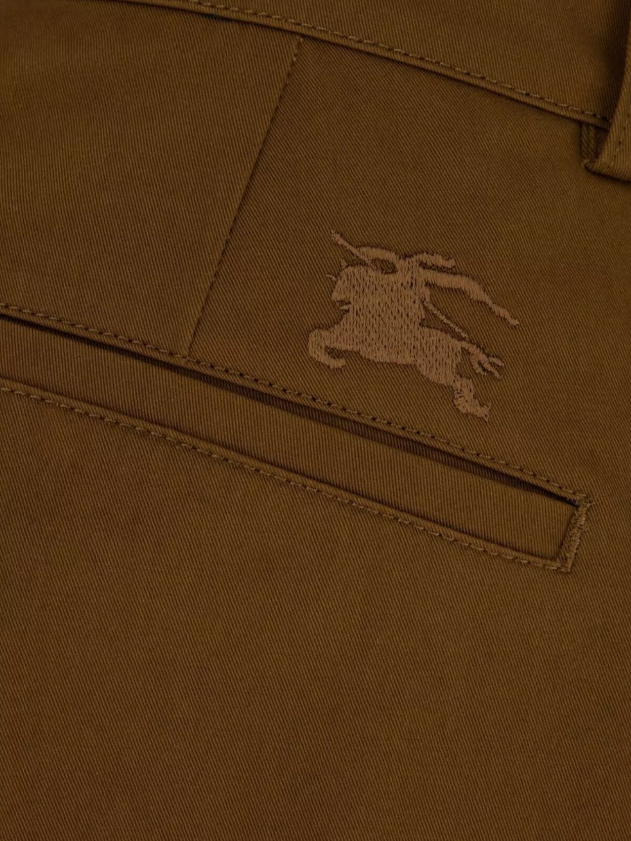 Burberry Cotton Trousers With Back Pocket And Belt Loops
