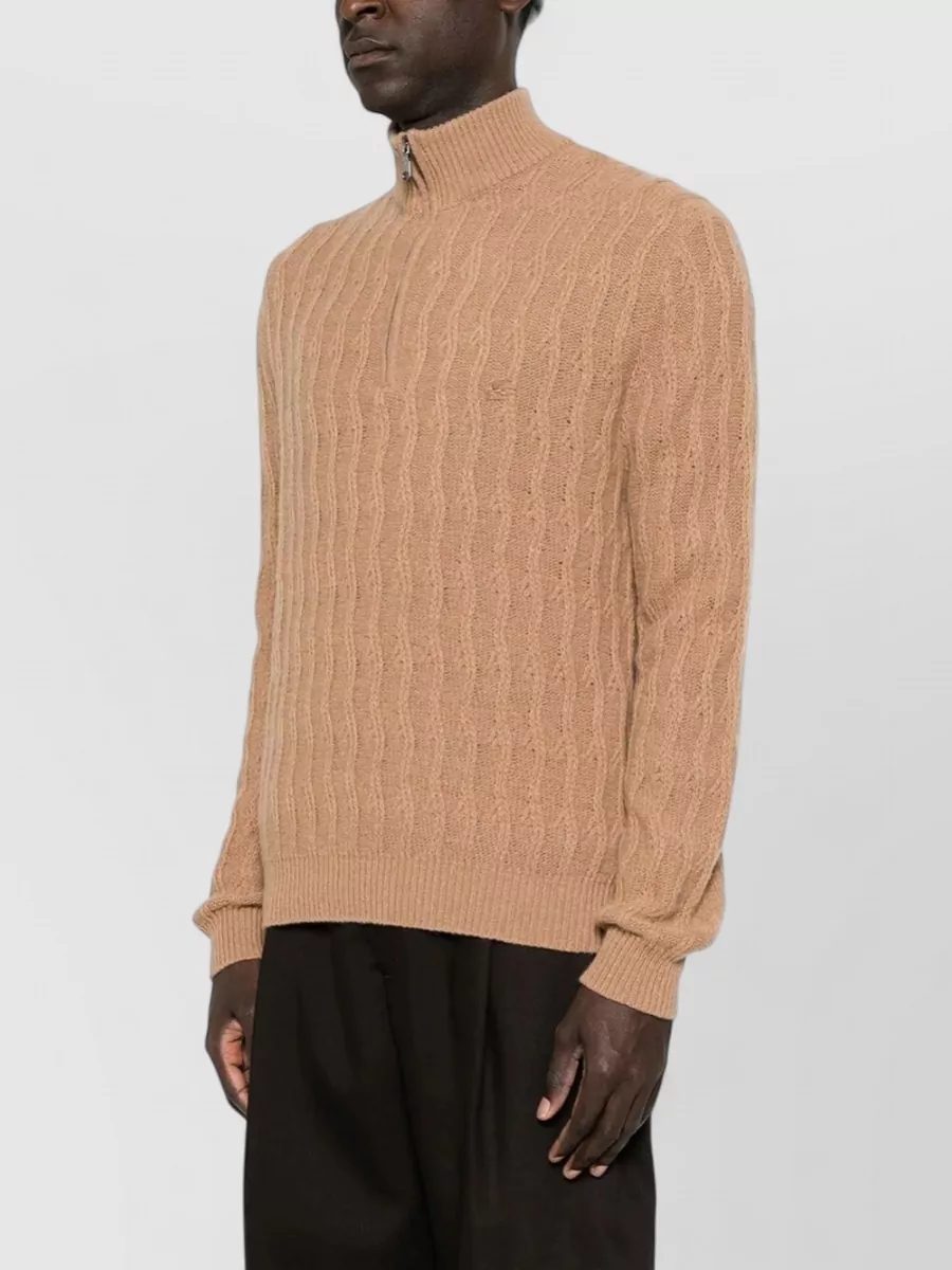 Etro Cashmere Quarter-Zip High-Neck Jumper