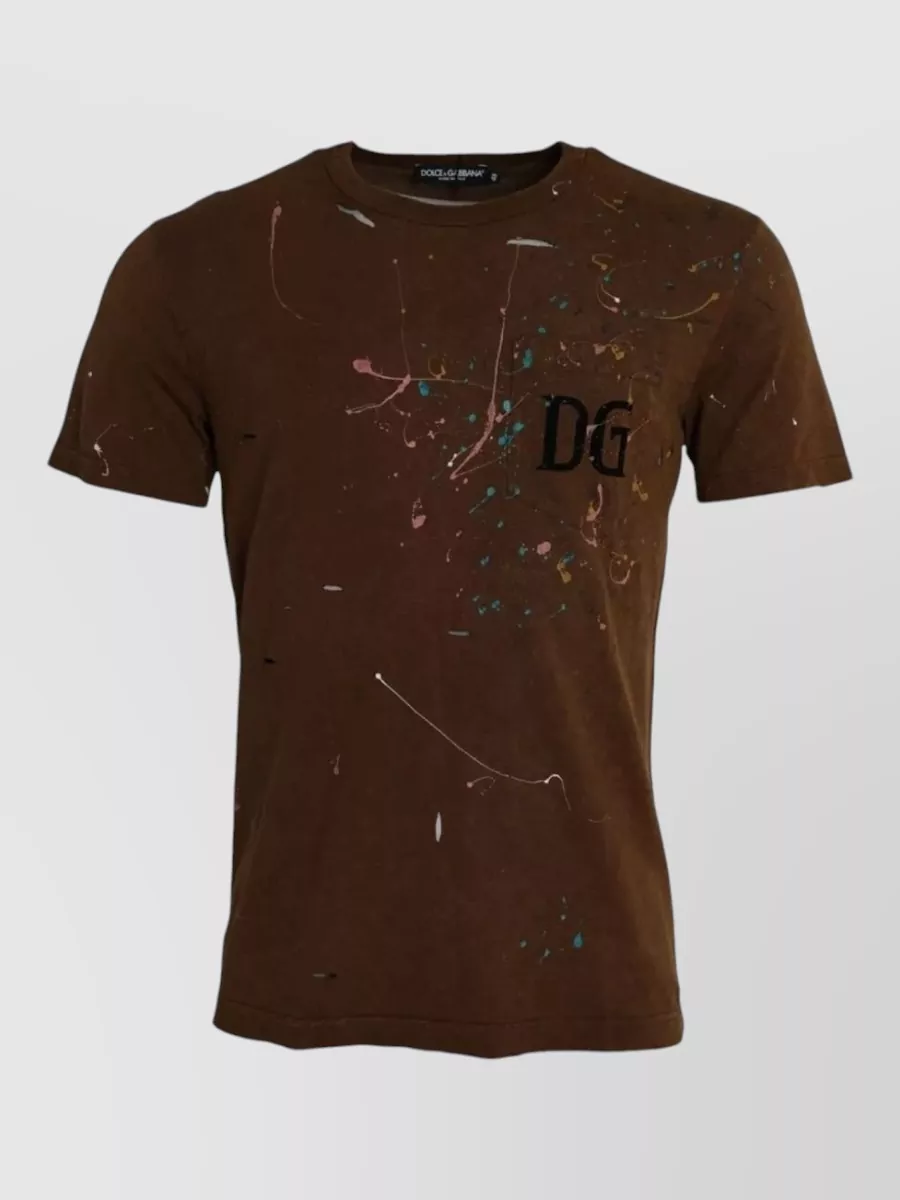 Dolce&Gabbana printed cotton crew neck t-shirt