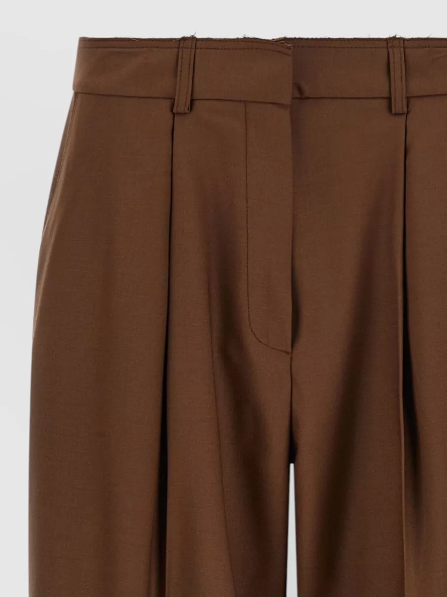 Gianluca Capannolo Wool High-Rise Pleated Tapered Suit Trousers