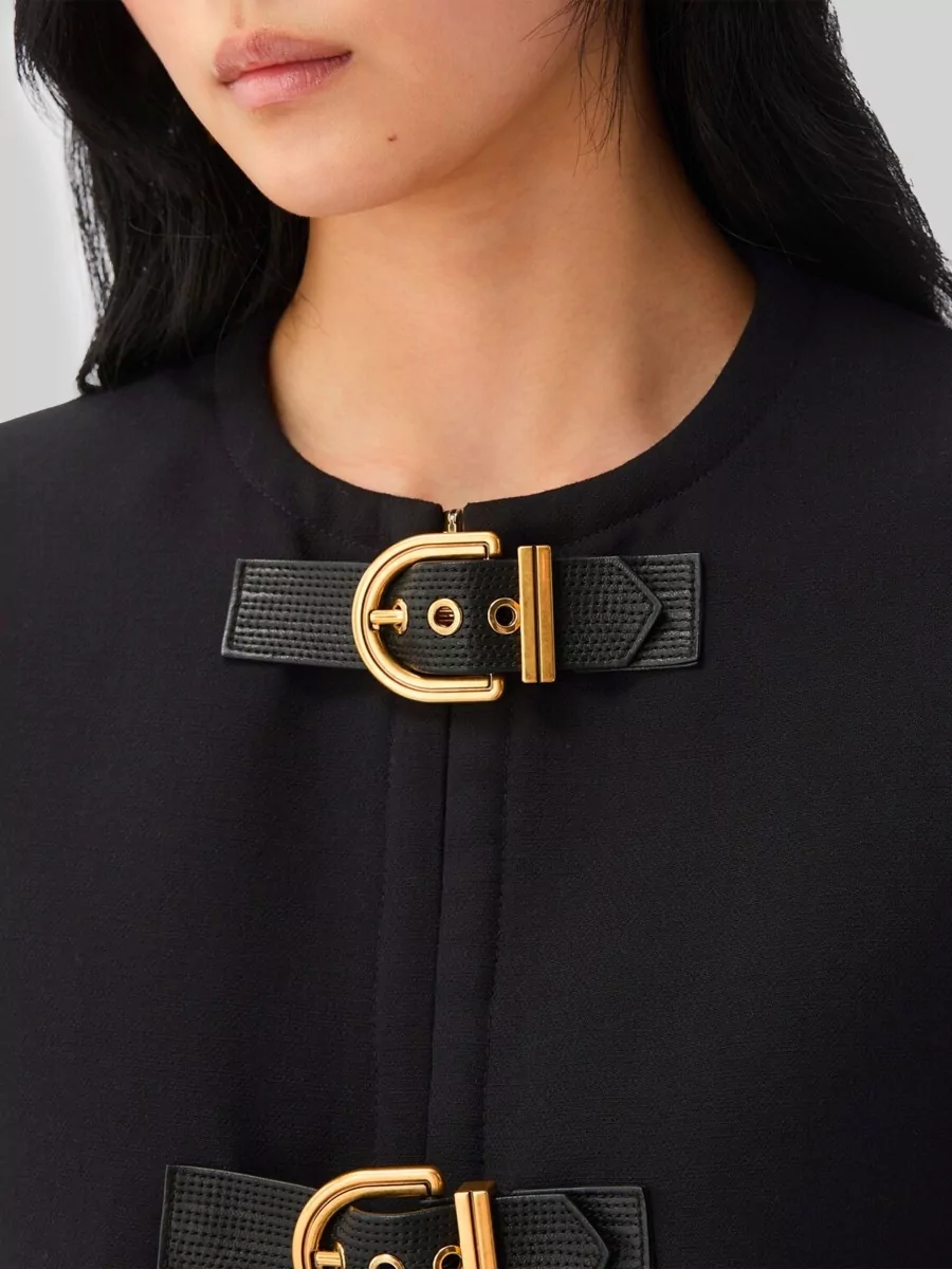 Versace Virgin Wool Boxy Cropped Jacket