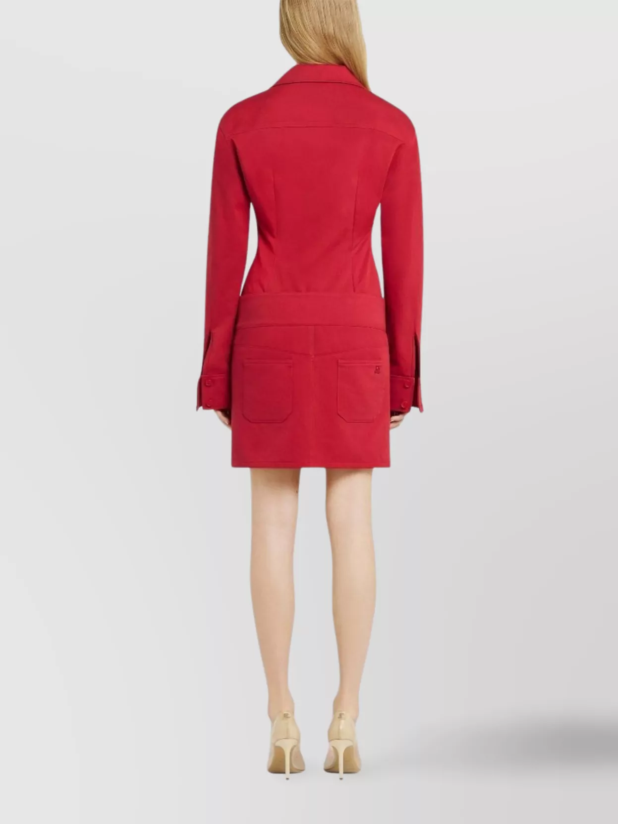 Courrèges Cotton Shirt With Long Sleeves And Collared Neck