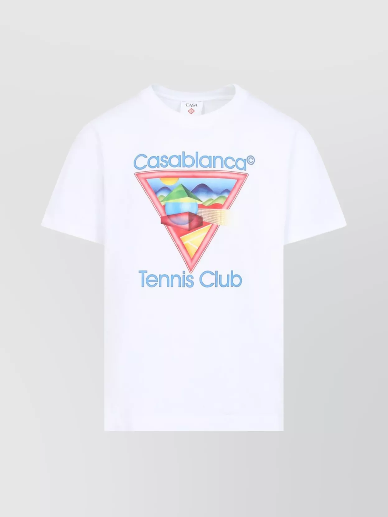 Casablanca Cotton Crew Neck T-shirt With Graphic Print In White