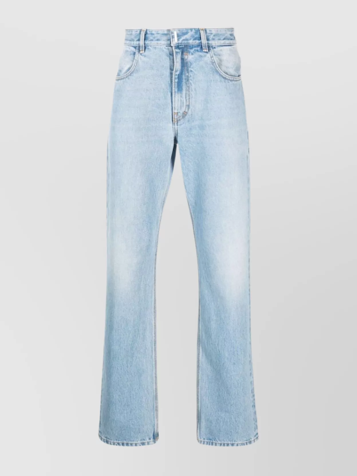 Shop Givenchy Mid-rise Straight Leg Denim Trousers