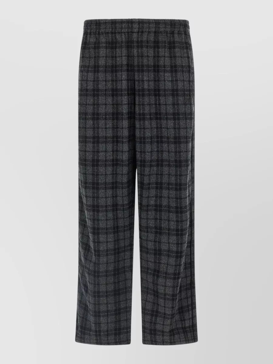 Willy Chavarria Checked wool straight-leg trousers