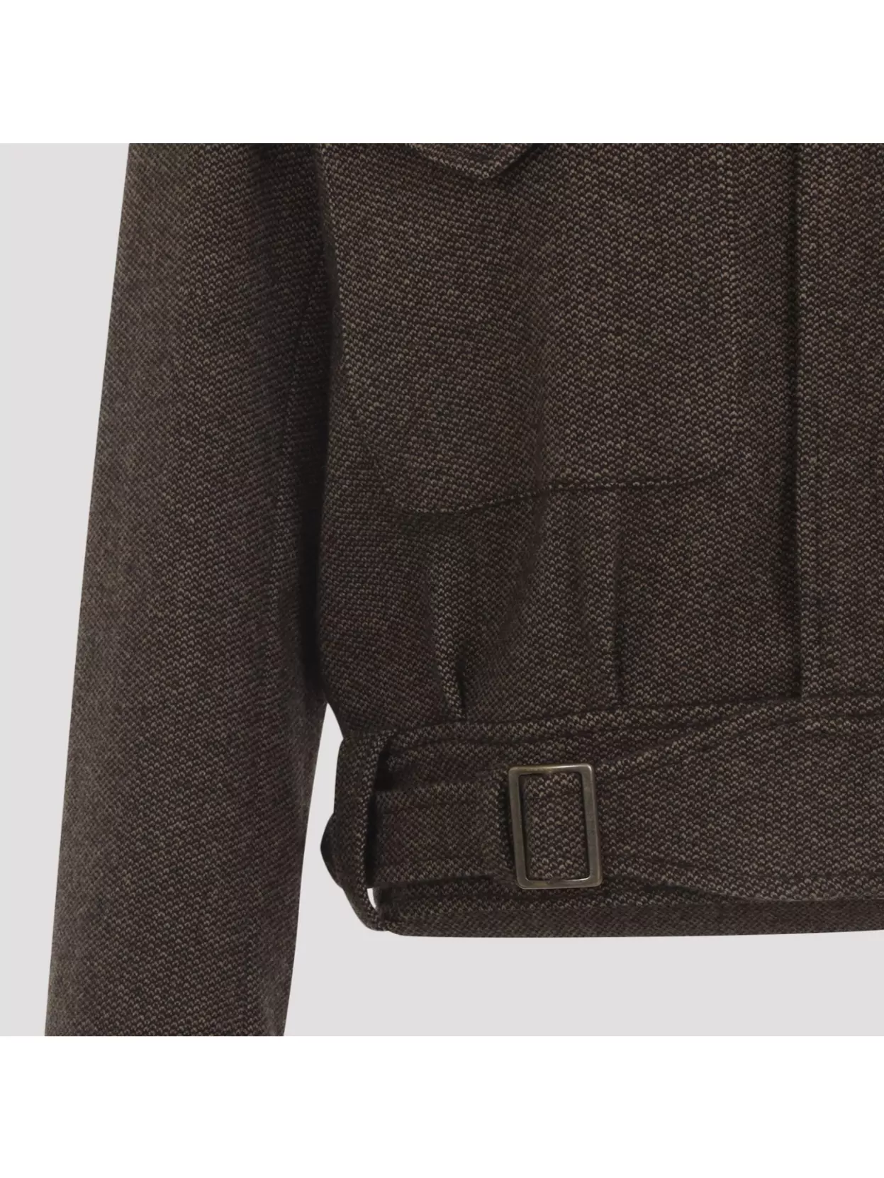 Ralph Lauren Maddison Bomber Jacket Belted Hem In Brown