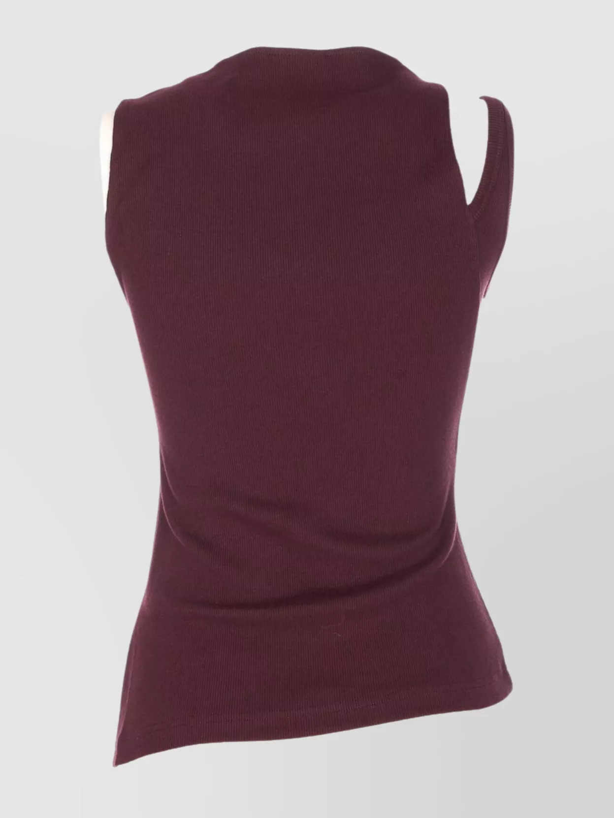 Courrèges Asymmetrical Sleeveless Ribbed Top