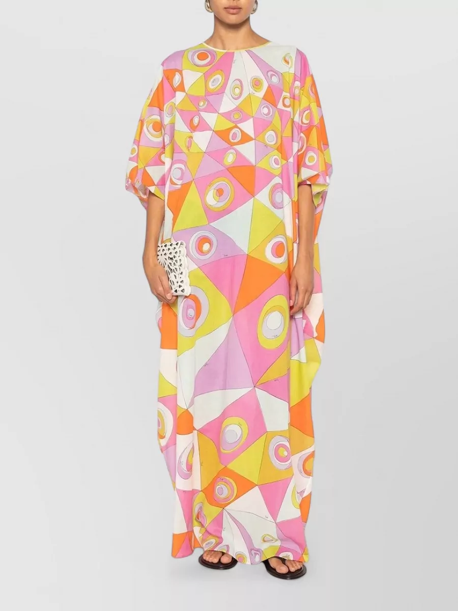Pucci cotton printed maxi kaftan dress